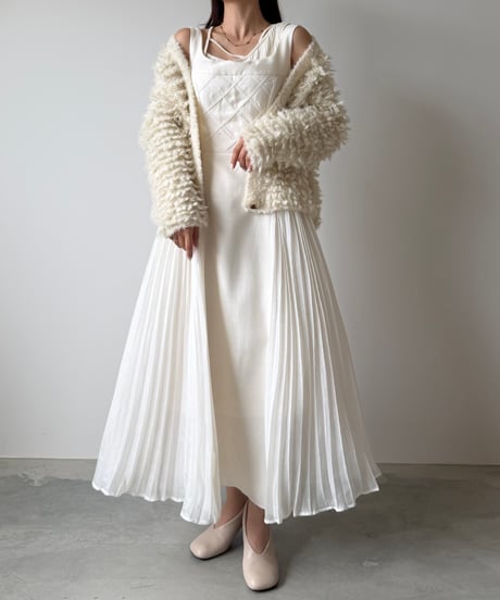 side pleats flare onepiece