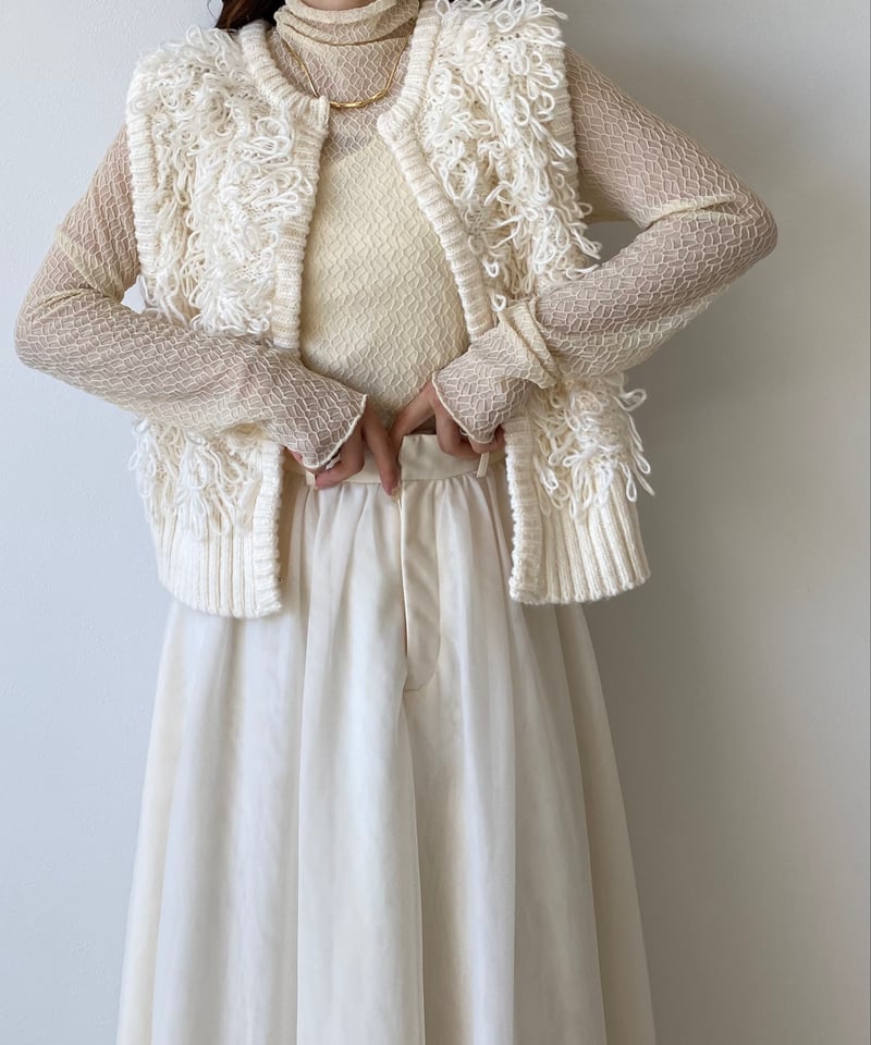 loop fringe knit vest | AÉRMA boutique