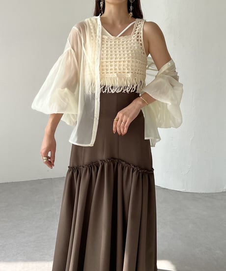 fringe short bustier