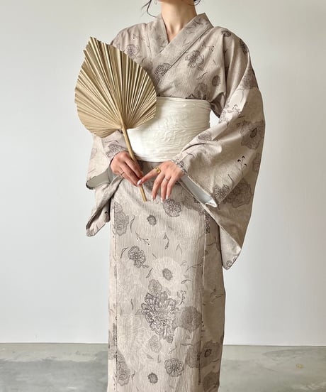 aèrma yukata.(浴衣＋帯)brown
