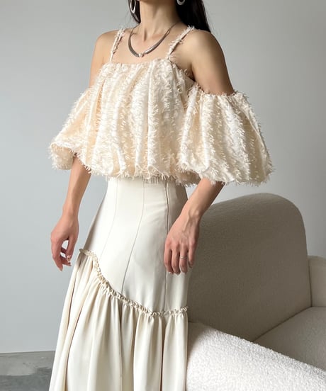 fringe volume offshoulder tops