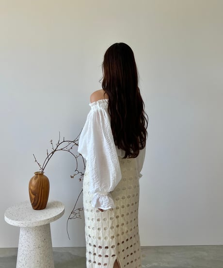 candy sleeve offshoulder blouse