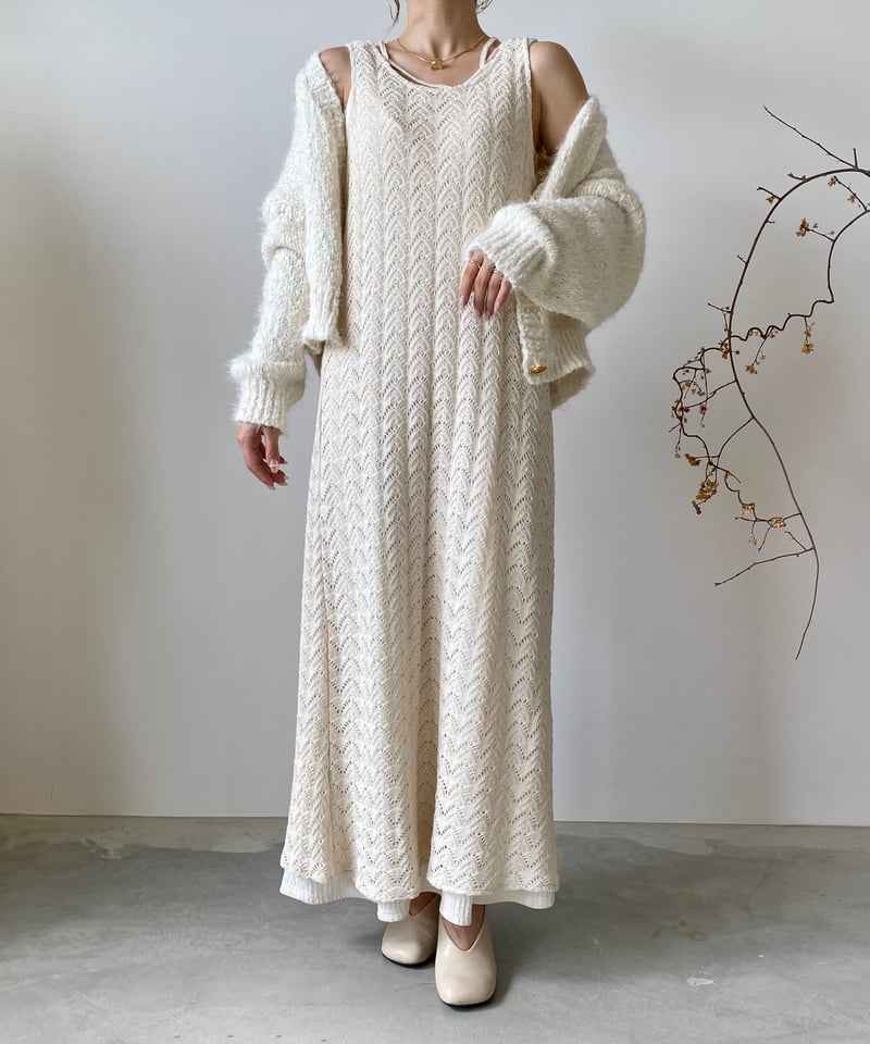 crochet sleevelsee onepiece | AÉRMA boutique