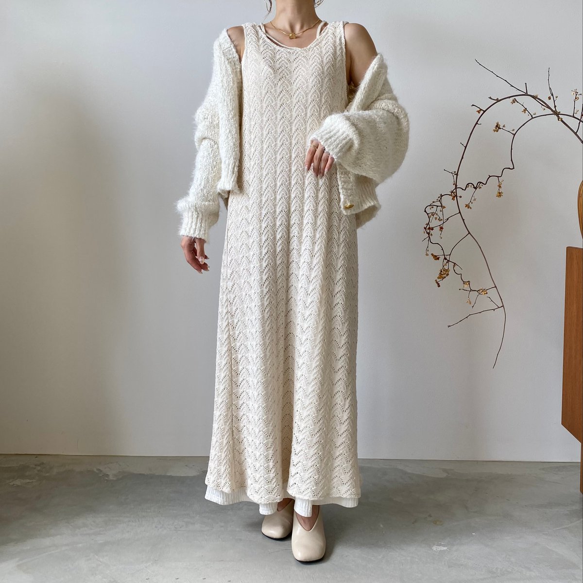 crochet sleevelsee onepiece | AÉRMA boutique