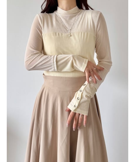 velour docking sheer tops