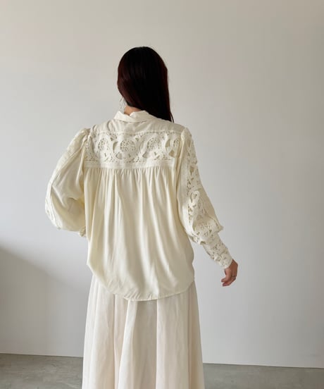 airy cotton lace blouse