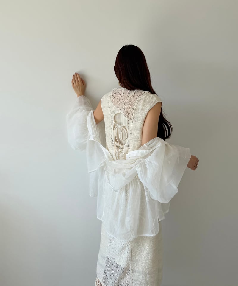 lace knit fringe onepiece | AÉRMA boutique lace knit fringe onepiece | AÉRMA boutique