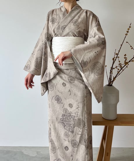 aèrma yukata.(浴衣＋帯)brown