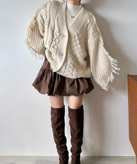 balloon tiered culotte skirt