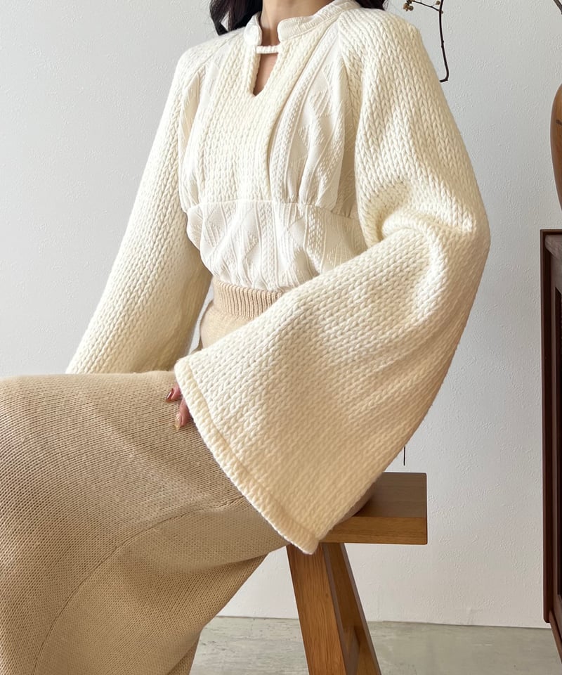 flare sleeve knit tops | AÉRMA boutique