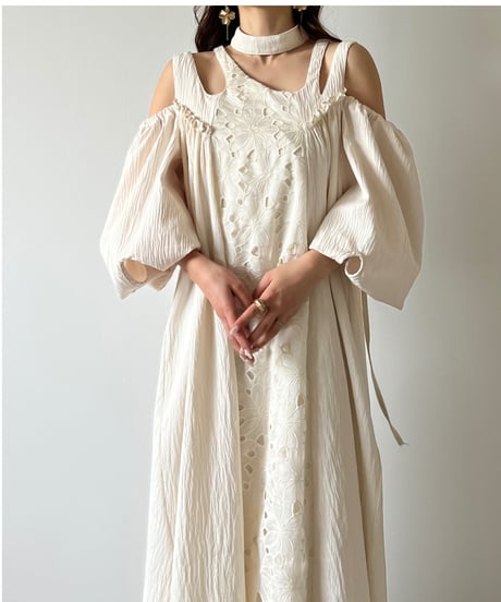 asymmetry off shoulder flower onepiece
