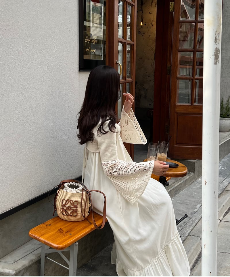 flare lace sleeve short bolero | AÉRMA boutique