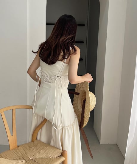 2way mermaid silhouette flare skirt (white)