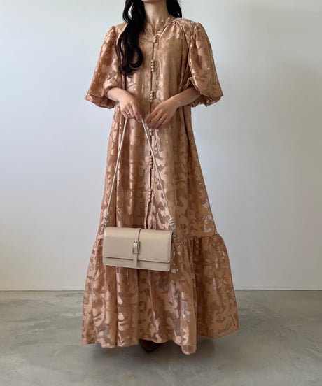 flower lace volume sleeve onepiece