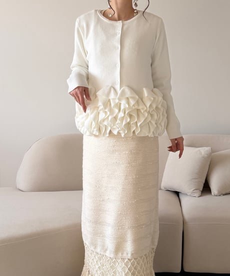 Voluminous Ruffle Cardigan