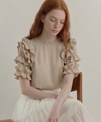 frill sleeve airy tops(3色)