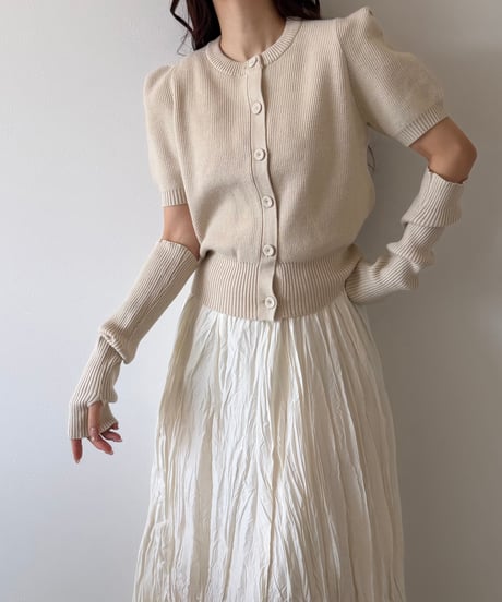 puff sleeve arm warmer knit