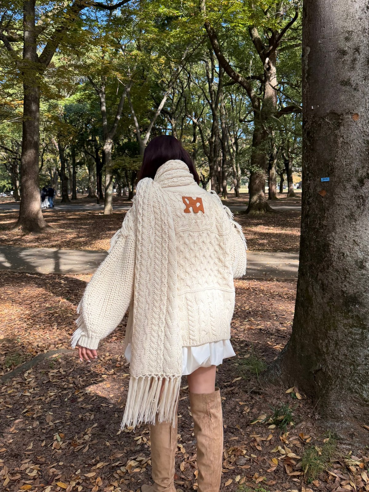 cable knit fringe muffler | AÉRMA boutique