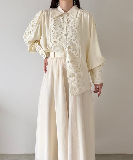 airy cotton lace blouse