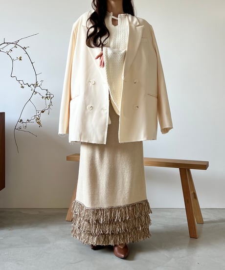 raw cut double jacket