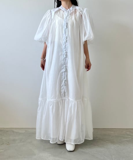 balloon silhouette sheer onepiece