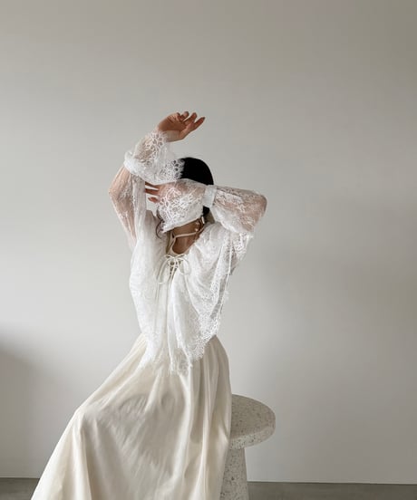 lace cape ribon blouse
