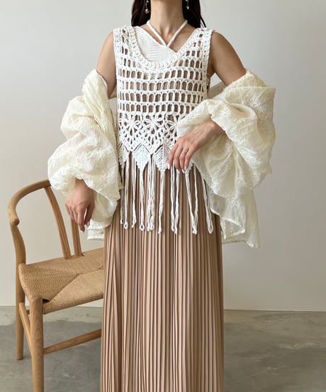 loop flower race bustier