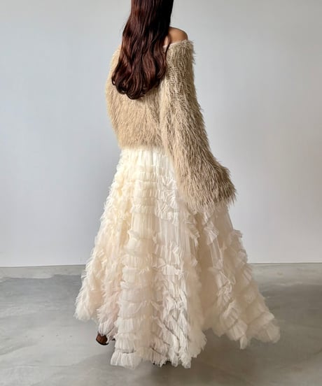 tulle gather frill skirt