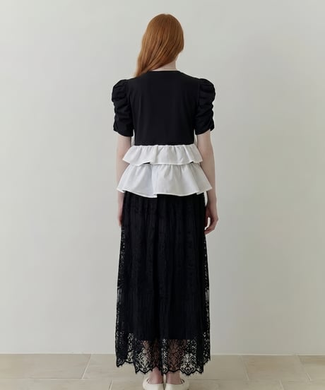 2way lace flare skirt(2色)