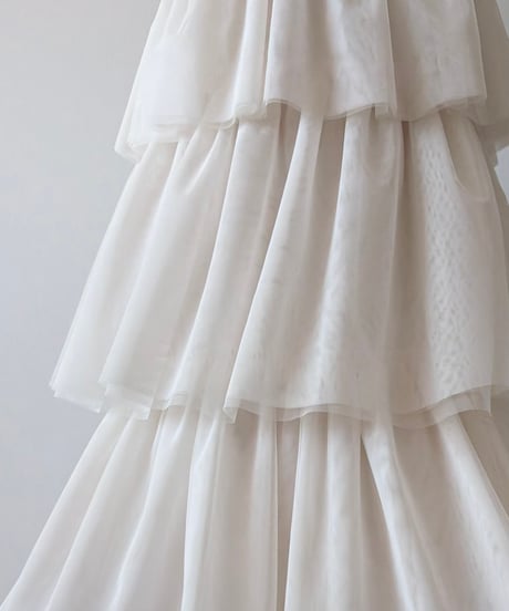 tiered tulle volume skirt