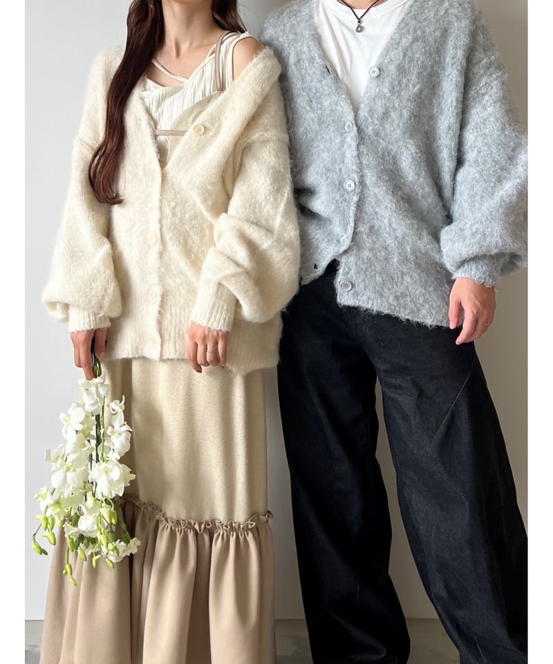 soft volume knit cardigan | AÉRMA boutique