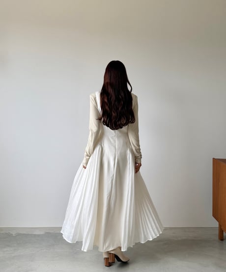 side pleats flare onepiece