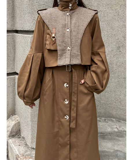 3way layered trench coat(brown)