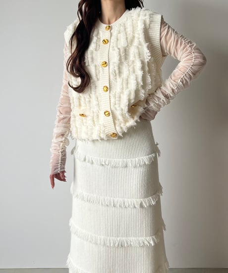 fringe lib knit vest