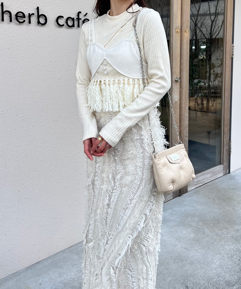 celeste knit fringe bustier | AÉRMA boutique