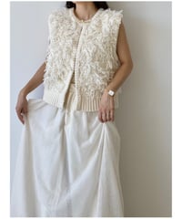 loop fringe knit vest
