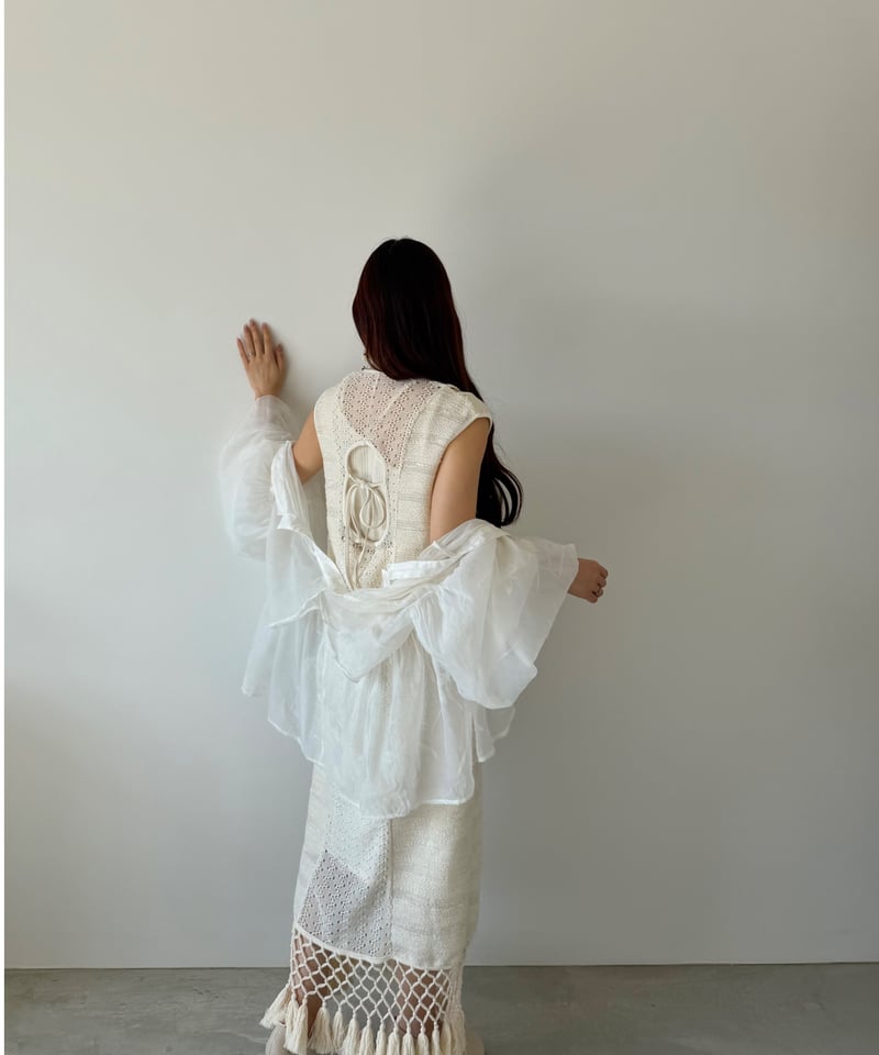 lace knit fringe onepiece | AÉRMA boutique lace knit fringe onepiece | AÉRMA boutique