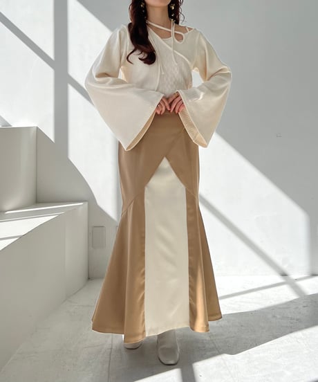 layered flare mermaid skirt