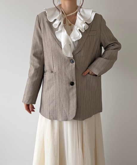 stripe classical tailored jacket