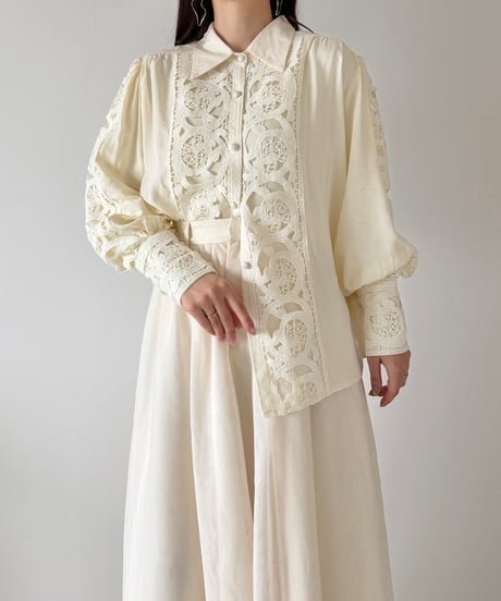 airy cotton lace blouse
