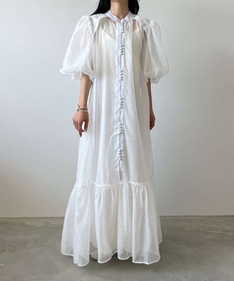 balloon silhouette sheer onepiece