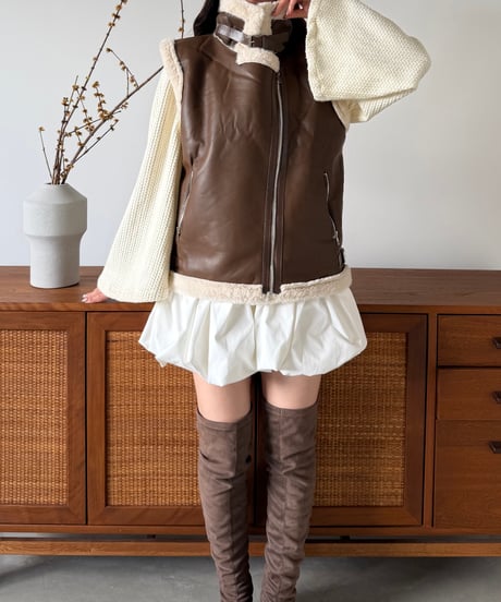 balloon tiered culotte skirt