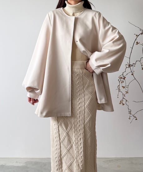 balloon sleeve flare jacket