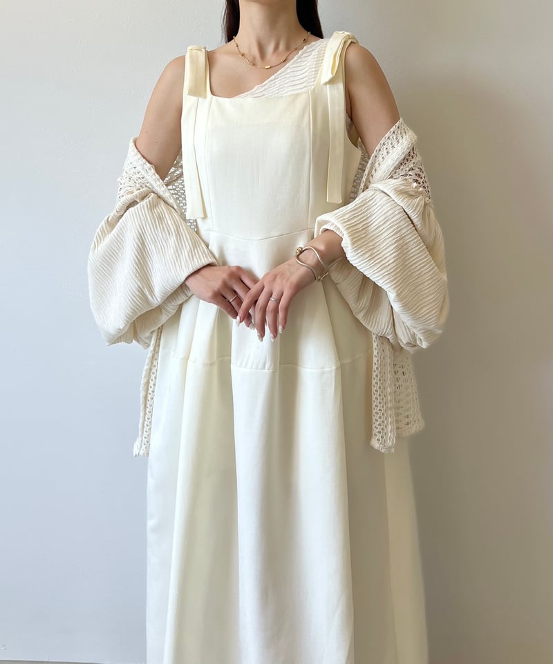 shoulder ribbon tai box onepiece | AÉRMA boutique