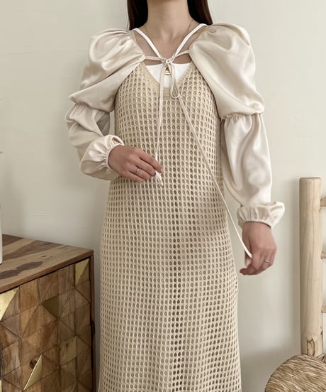 puff sleeve short bolero