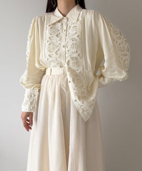 airy cotton lace blouse