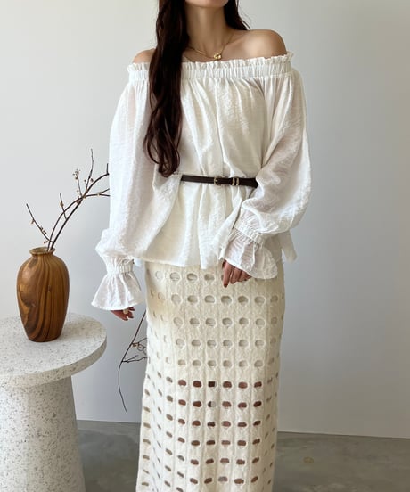 candy sleeve offshoulder blouse