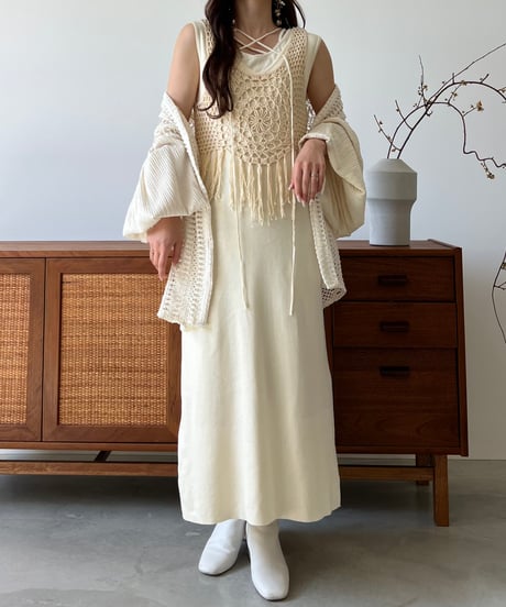 cross design rib onepiece
