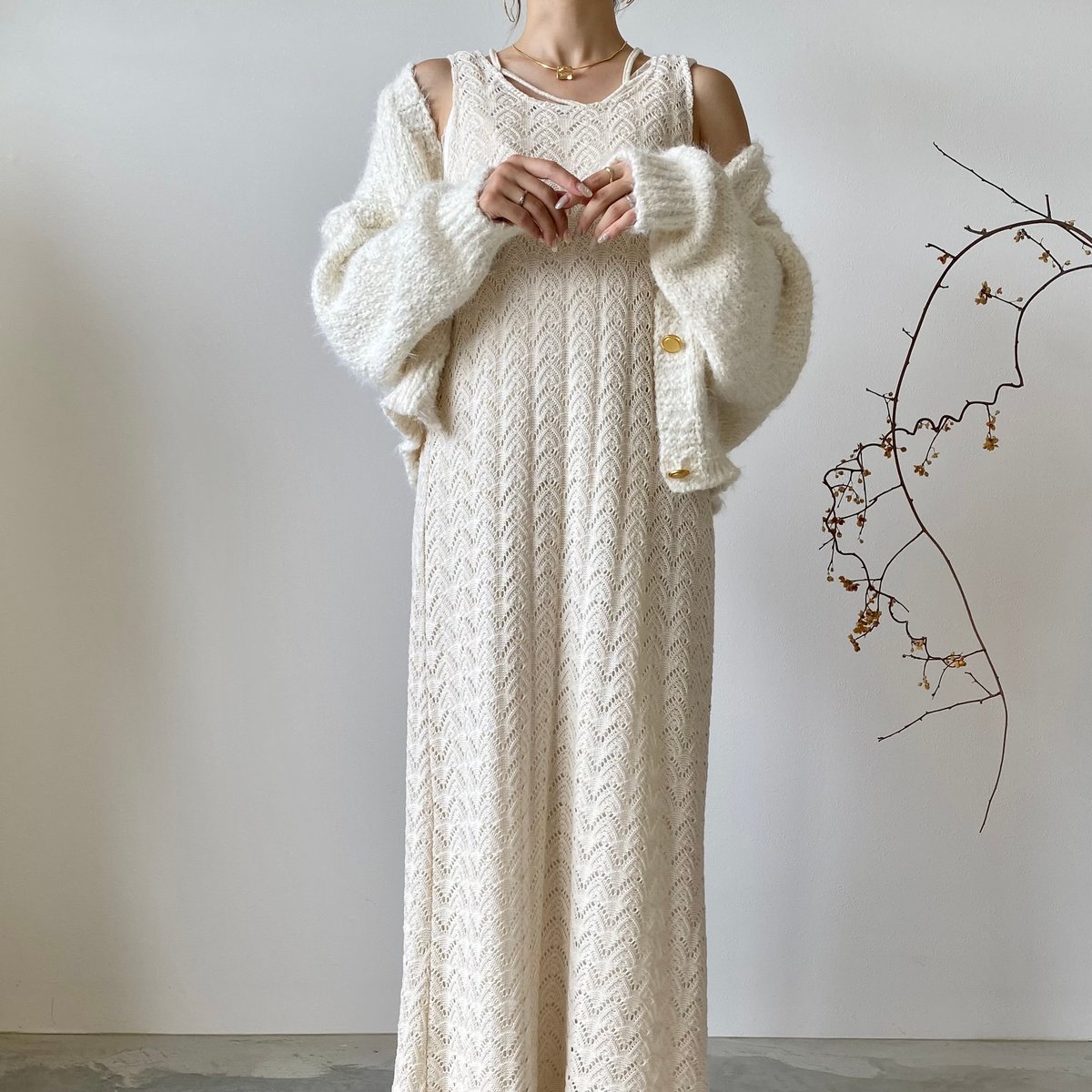 crochet sleevelsee onepiece | AÉRMA boutique
