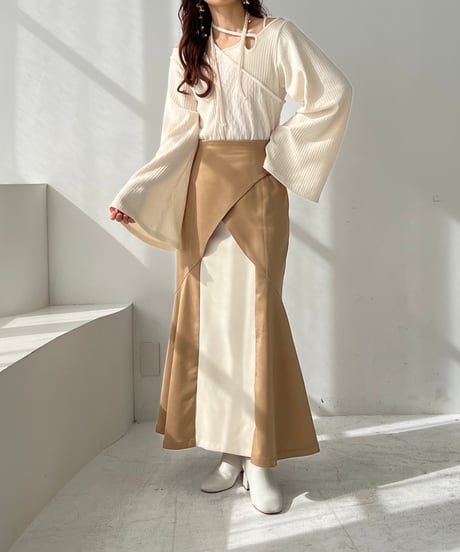 layered flare mermaid skirt